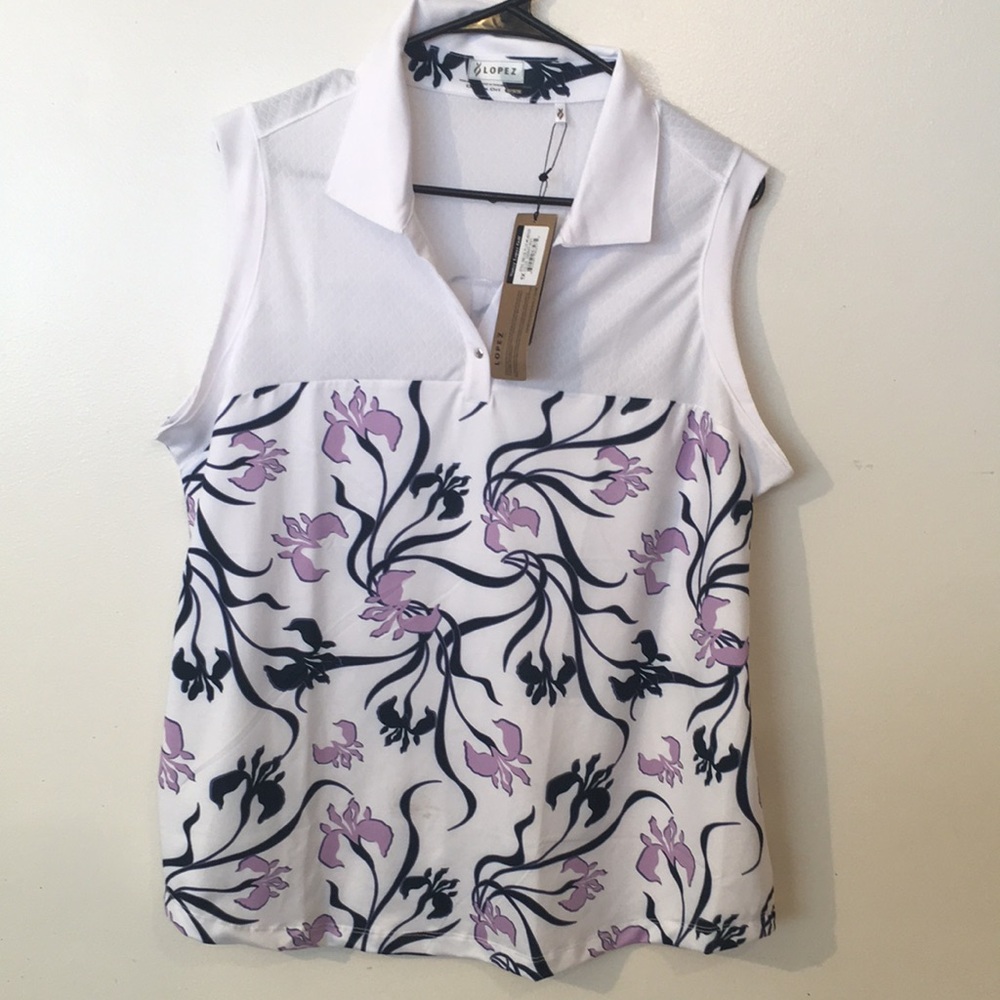 Lopez Plus Women’s Shirt NEW Size 1X Performance apparel  moisture Wicking DeLux